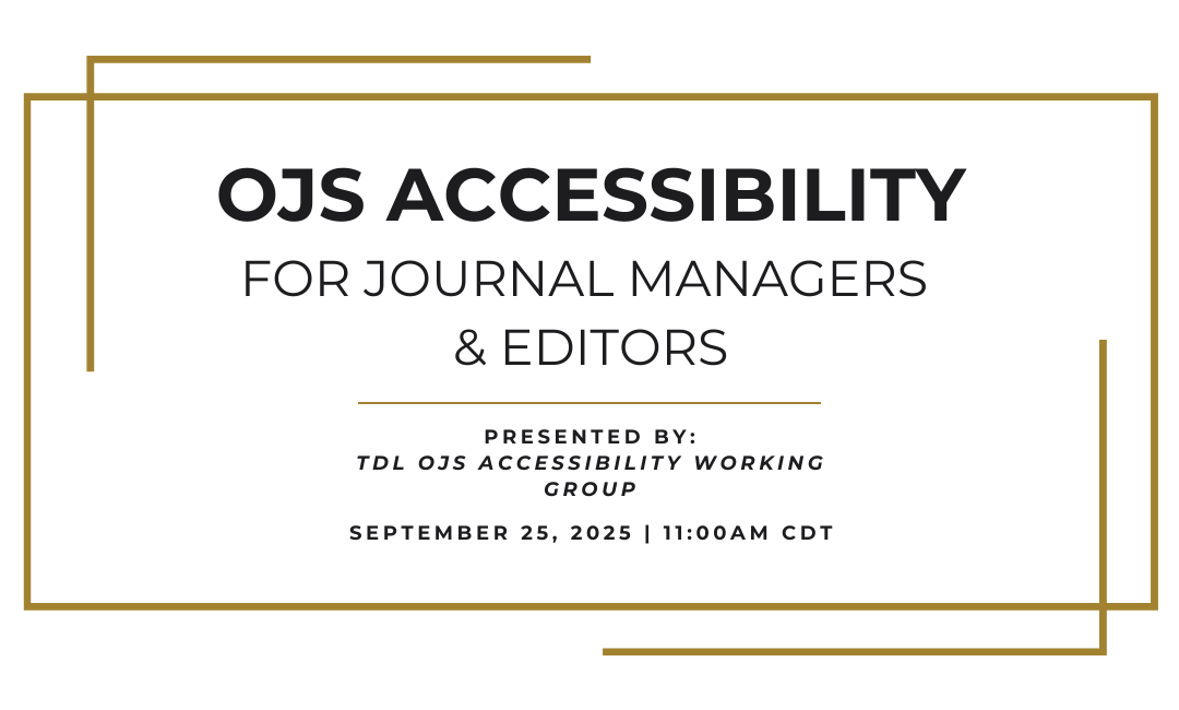 image showing OJS Accessibility webinar details